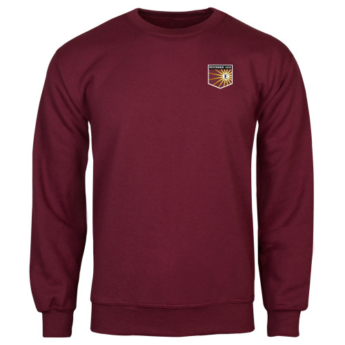  Maroon Fleece Crew - Shield
