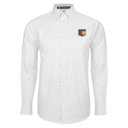  White Oxford Long Sleeve Shirt - Shield