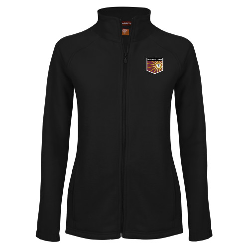  Womens Black Fleece Full Zip Jacket - Shield