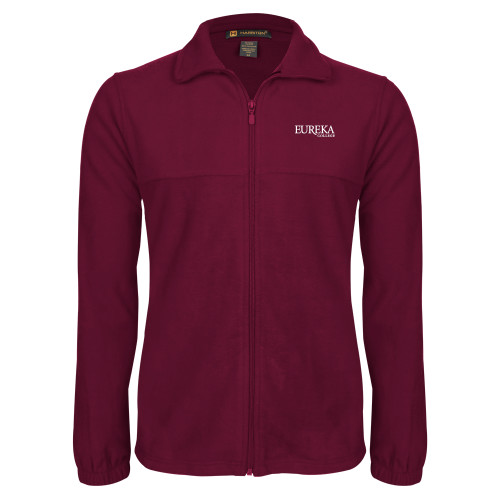  Maroon Fleece Full Zip Jacket - Wordmark