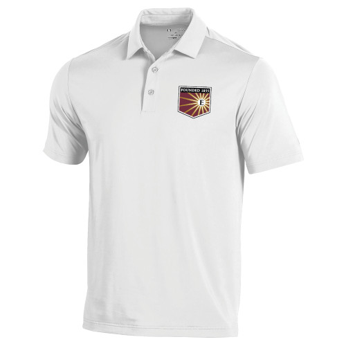  Under Armour White Performance Polo - Shield