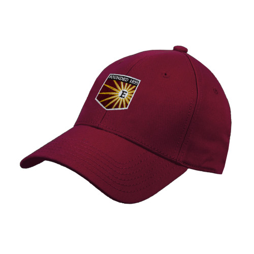  Maroon Structured Adjustable Pro Style Hat - Shield