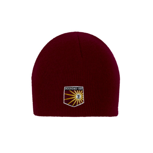  Maroon Knit Beanie - Shield