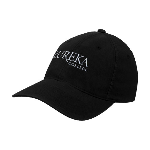  Black Flexfit Structured Low Profile Hat - Wordmark