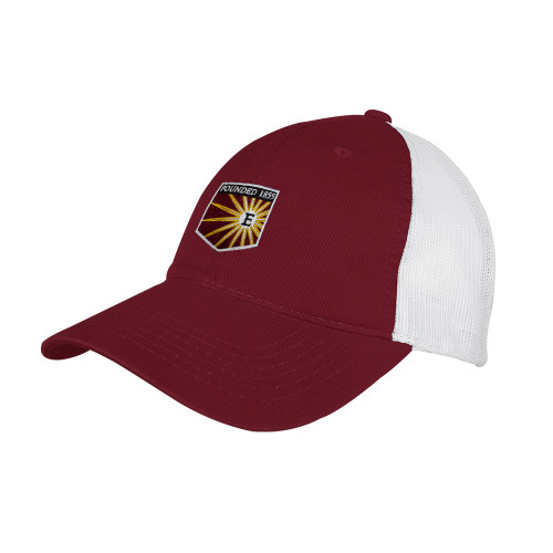 Main Image for  Maroon/White Mesh Back Unstructured Low Profile Hat