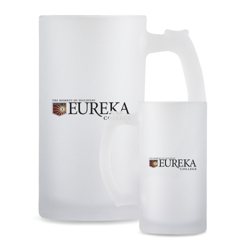  Full Color Decorative Frosted Glass Mug 16oz - Eureka College w/ Shield