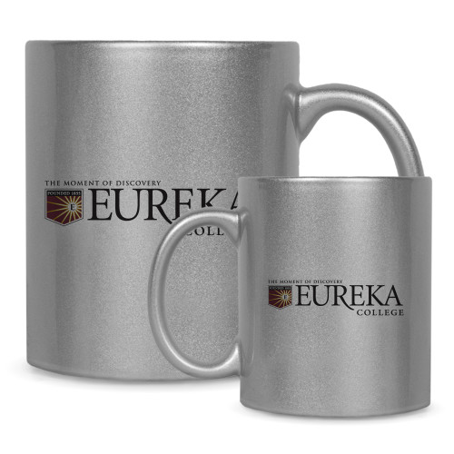  Full Color Silver Metallic Mug 11oz - Eureka College w/ Shield