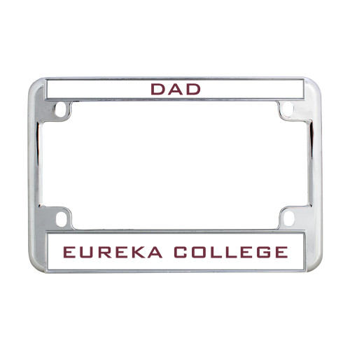  Metal Motorcycle License Plate Frame in Chrome - Dad