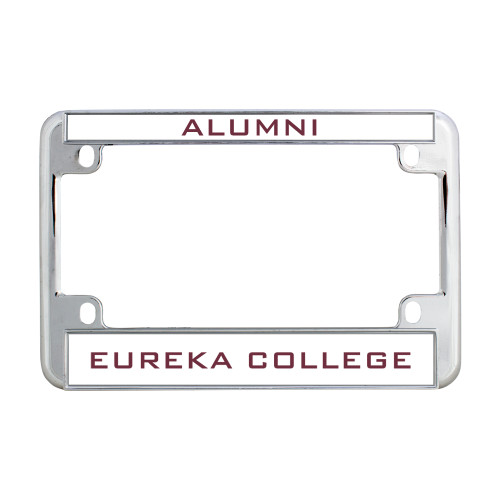 Metal Motorcycle License Plate Frame in Chrome - Alumni