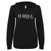 Thumbnail image for  ENZA Womens Black V Notch Raw Edge Fleece Hoodie