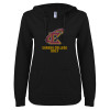 Thumbnail image for  ENZA Womens Black V Notch Raw Edge Fleece Hoodie