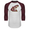 Thumbnail image for  White/Maroon Raglan Baseball T Shirt