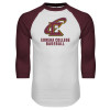 Thumbnail image for  White/Maroon Raglan Baseball T Shirt
