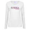 Thumbnail image for  Womens White Long Sleeve V Neck Tee