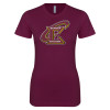 Thumbnail image for  Next Level Womens Maroon Boyfriend Tee