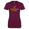 Thumbnail image for  Next Level Womens Maroon Boyfriend Tee