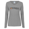 Thumbnail image for  Womens Grey Long Sleeve V Neck Tee 