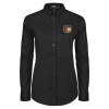 Thumbnail image for  Womens Black Twill Button Down Long Sleeve 
