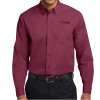 Thumbnail image for  Maroon Twill Button Down Long Sleeve