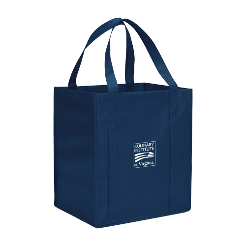  Non Woven Navy Grocery Tote - Culinary Institute of Virginia