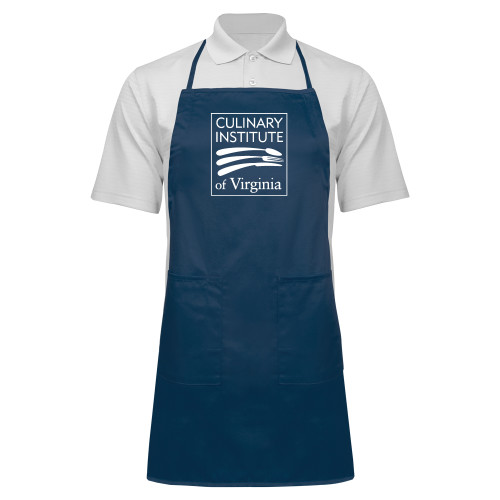  Full Length Navy Apron - Culinary Institute of Virginia