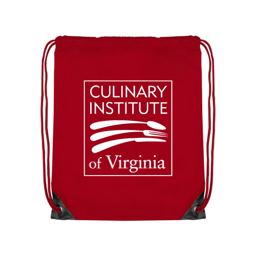  Red Drawstring Backpack - Culinary Institute of Virginia