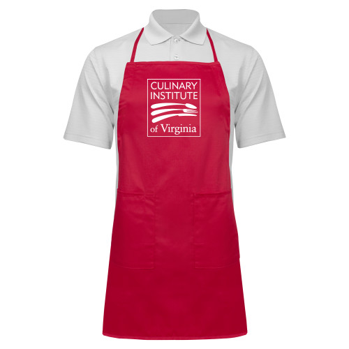  Full Length Red Apron - Culinary Institute of Virginia