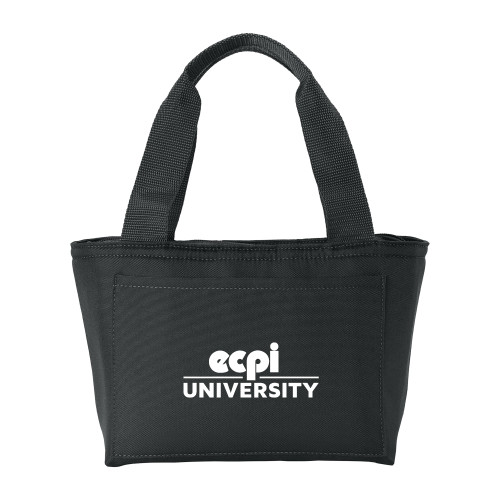  Insulated Black Lunch Tote - ECPI University Stacked