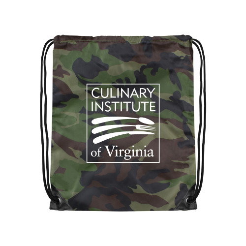  Camo Drawstring Backpack - Culinary Institute of Virginia