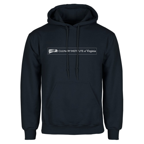  Navy Fleece Hoodie - Culinary Institute of Virginia - Flat