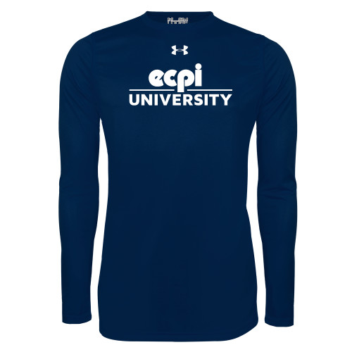  Under Armour Navy Long Sleeve Tech Tee - ECPI University Stacked