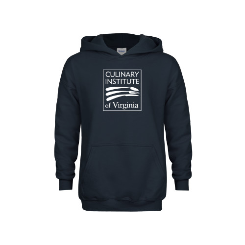  Youth Navy Fleece Hoodie - Culinary Institute of Virginia