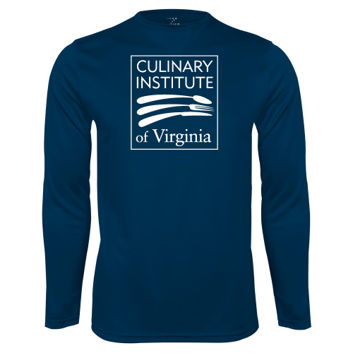  Navy Performance Long Sleeve Shirt - Culinary Institute of Virginia