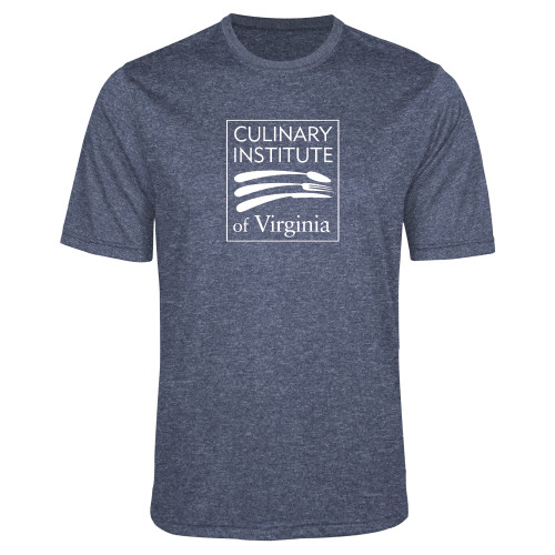  Navy Heather Performance Contender Tee - Culinary Institute of Virginia