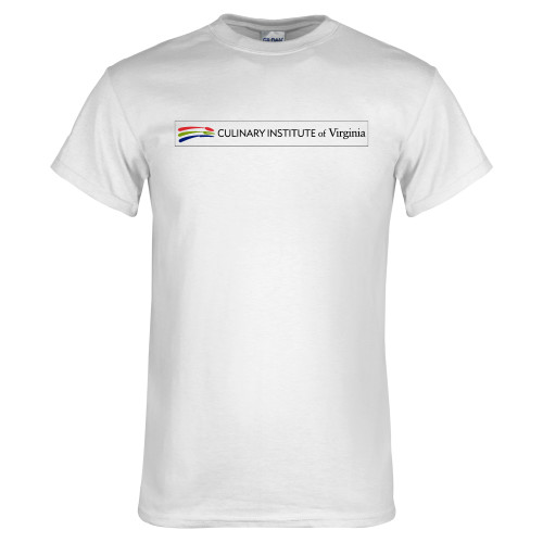  White T Shirt - Culinary Institute of Virginia - Flat