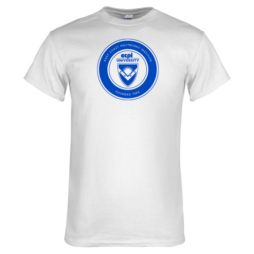  White T Shirt - ECPI University Seal