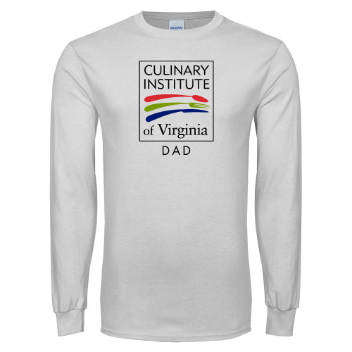  White Long Sleeve T Shirt - Culinary Institute of Virginia - Dad