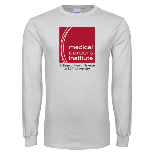  White Long Sleeve T Shirt - Medical Careers Institute - ECPI Tag