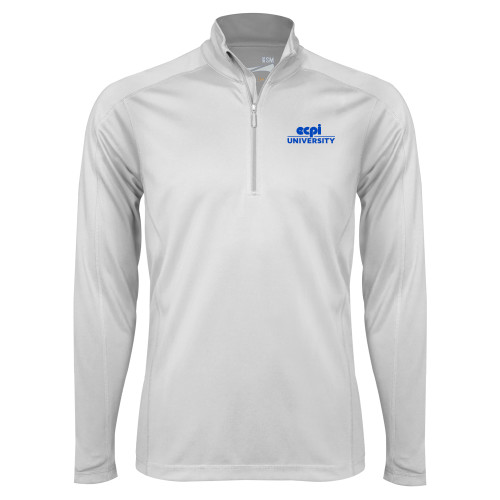  Syntrel White Interlock 1/4 Zip - ECPI University Stacked