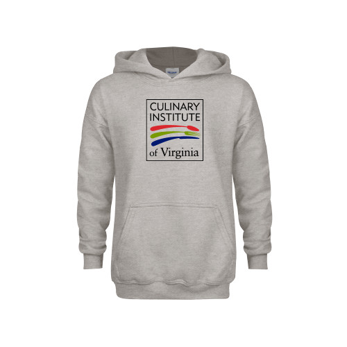  Youth Grey Fleece Hood - Culinary Institute of Virginia