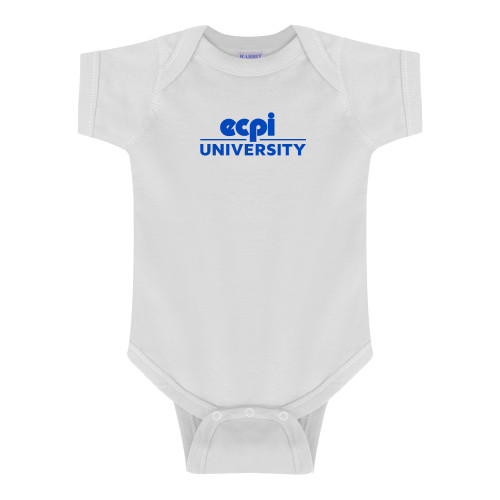  White Infant Onesie - ECPI University Stacked