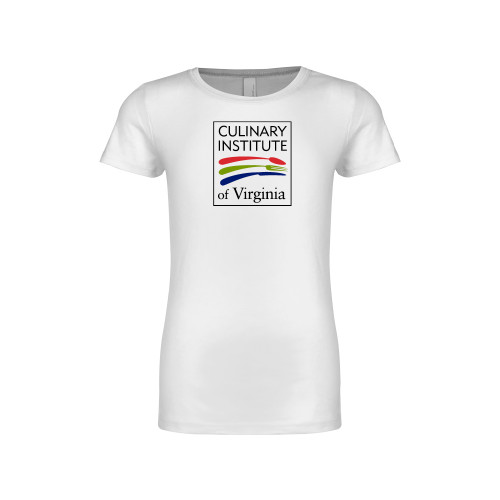  Next Level Girls White Fashion Fit T Shirt - Culinary Institute of Virginia