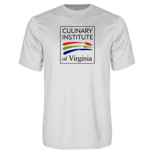  White Performance Tee - Culinary Institute of Virginia