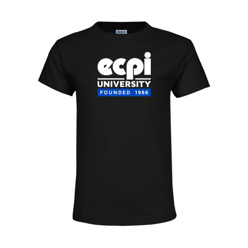  Youth Black T Shirt - ECPI University - Founded 1966