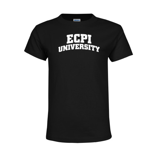  Youth Black T Shirt - ECPI University Arched