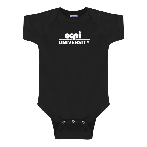  Black Infant Onesie - ECPI University Stacked