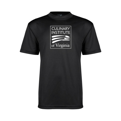  Youth Performance Black Tee - Culinary Institute of Virginia