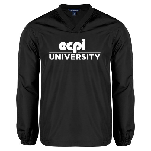  Black V Neck Raglan Windshirt - ECPI University Stacked