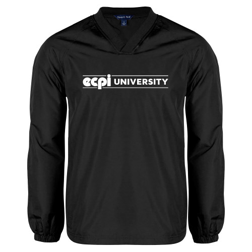  Black V Neck Raglan Windshirt - ECPI University Flat