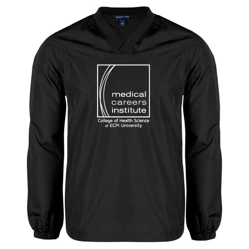  Black V Neck Raglan Windshirt - Medical Careers Institute - ECPI Tag